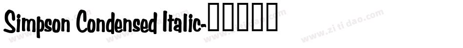 Simpson Condensed Italic字体转换